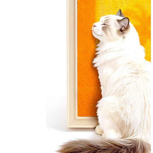 Art Oil Painting Frame Vertical Cat Scratcher - Orange Window