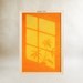 Art Oil Painting Frame Vertical Cat Scratcher - Orange Window
